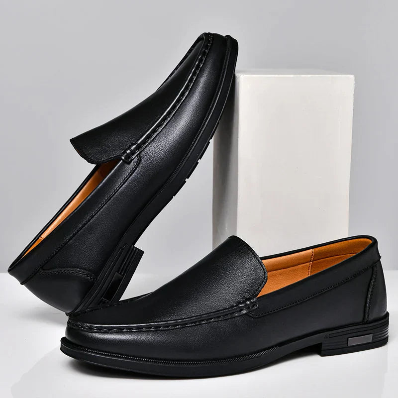 Mens Loafers Genuine Leather Slip-On