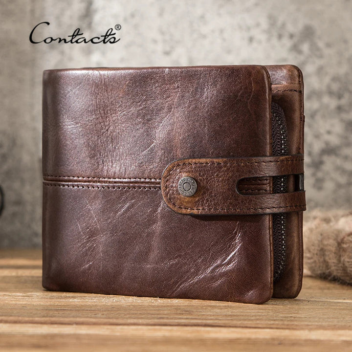 Mens Leather Wallet Vintage Style - BritishMode