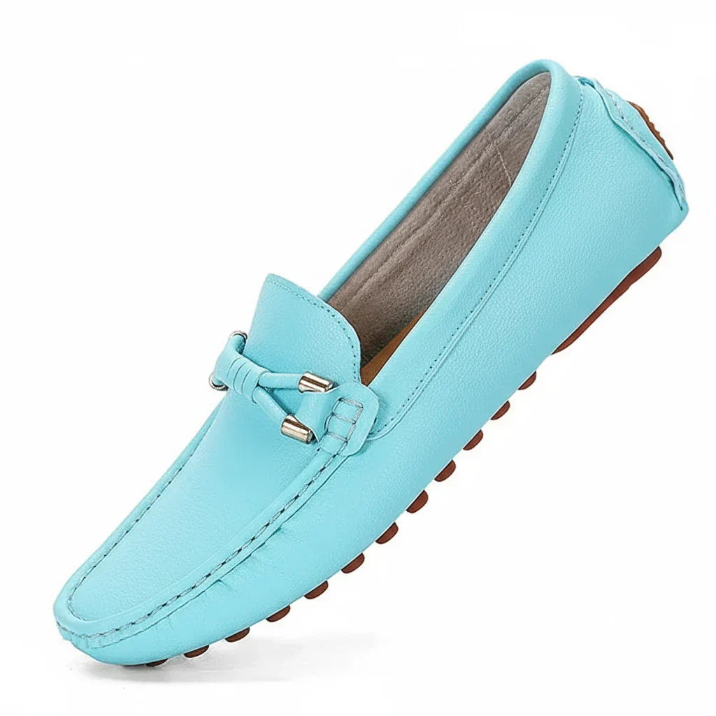 Mens Slip-On Moccasin Shoes Genuine Leather