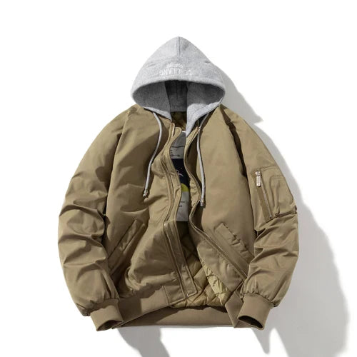 Mens Bomber Jacket Pilot Style Durable Fabric