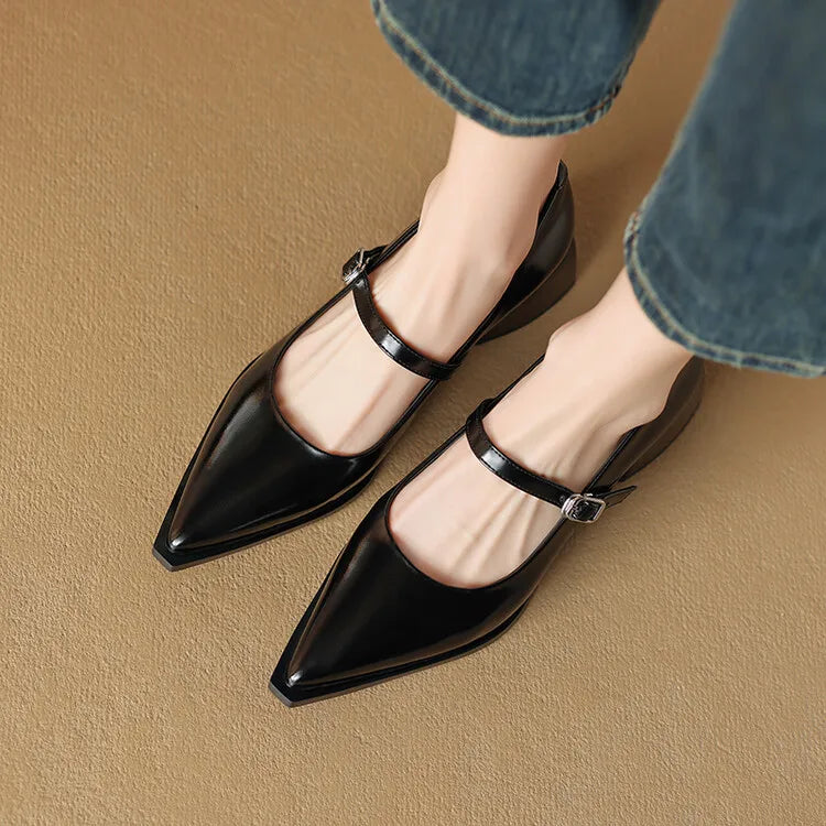 Womens Leather Heels Genuine Leather Upper