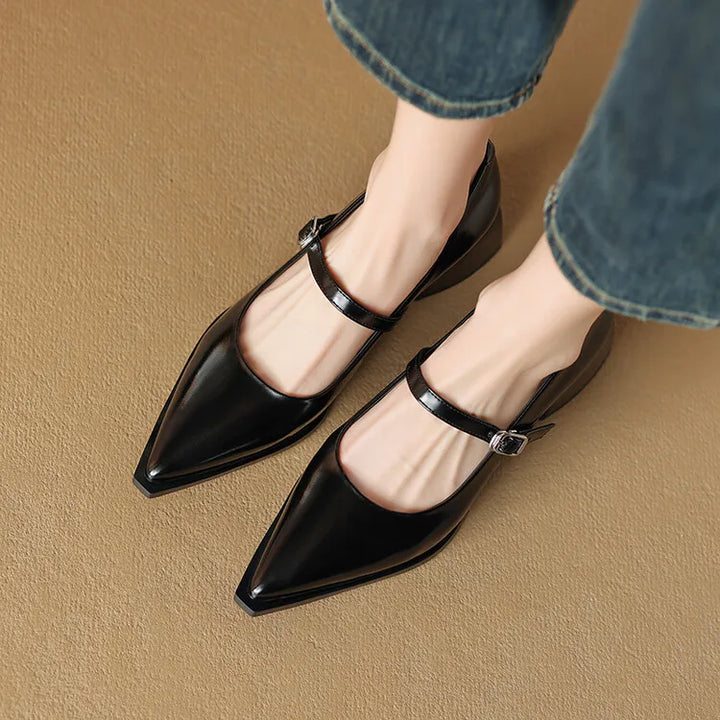 Womens Leather Heels Genuine Leather Upper