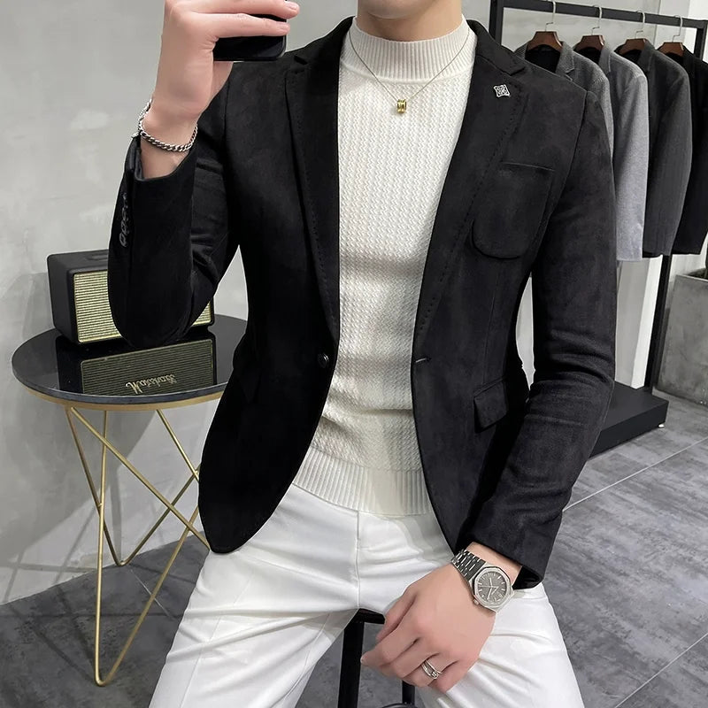 Mens Suede Jacket Tailored Fit