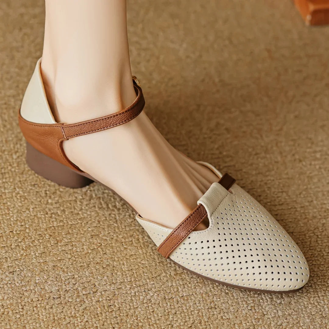 Womens Genuine Leather Heels Classic Fit