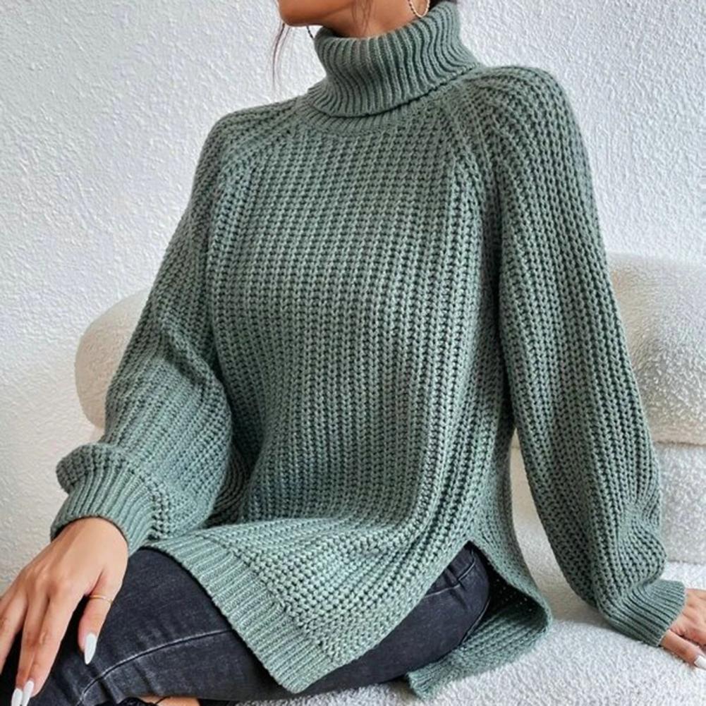 Womens Turtleneck Sweater Knit Cozy Fit