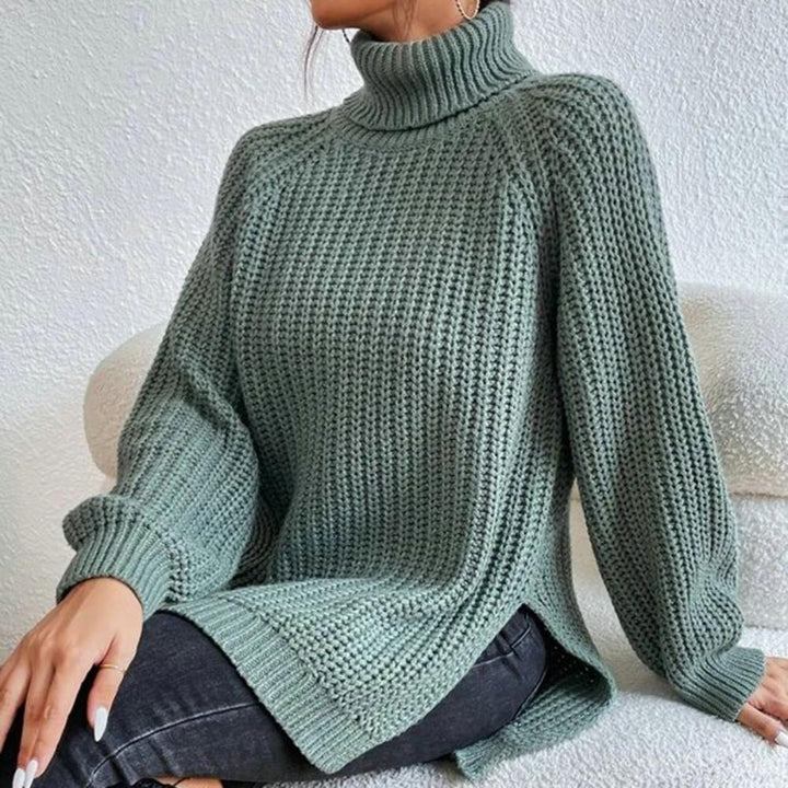 Womens Turtleneck Sweater Knit Cozy Fit