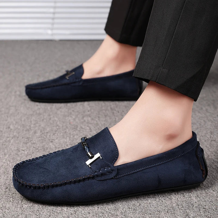 Mens Suede Loafers Slip-On Comfortable