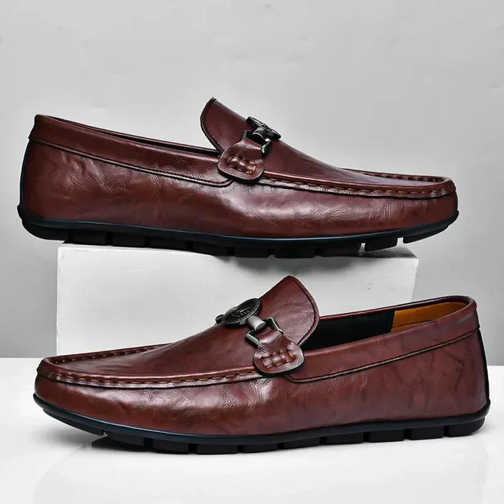 Mens Loafers Genuine Leather Slip-On