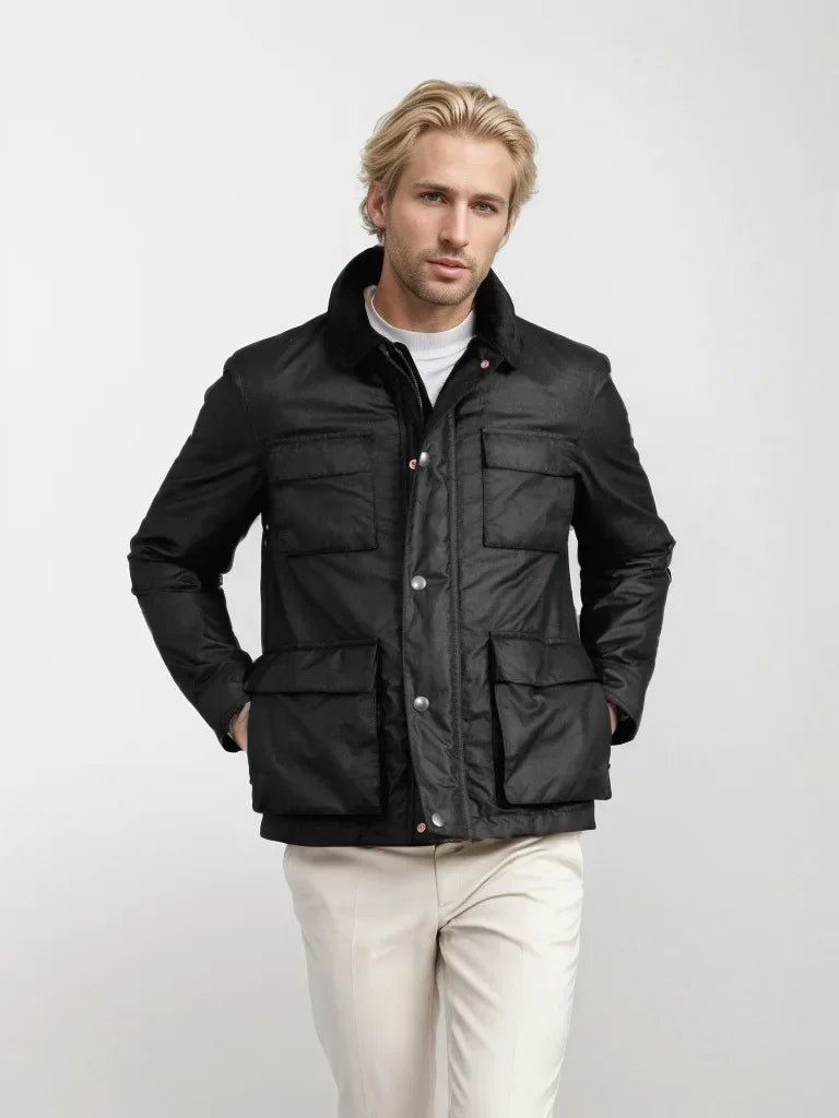 Mens Bomber Jacket Multi-Pocket Comfortable Fit