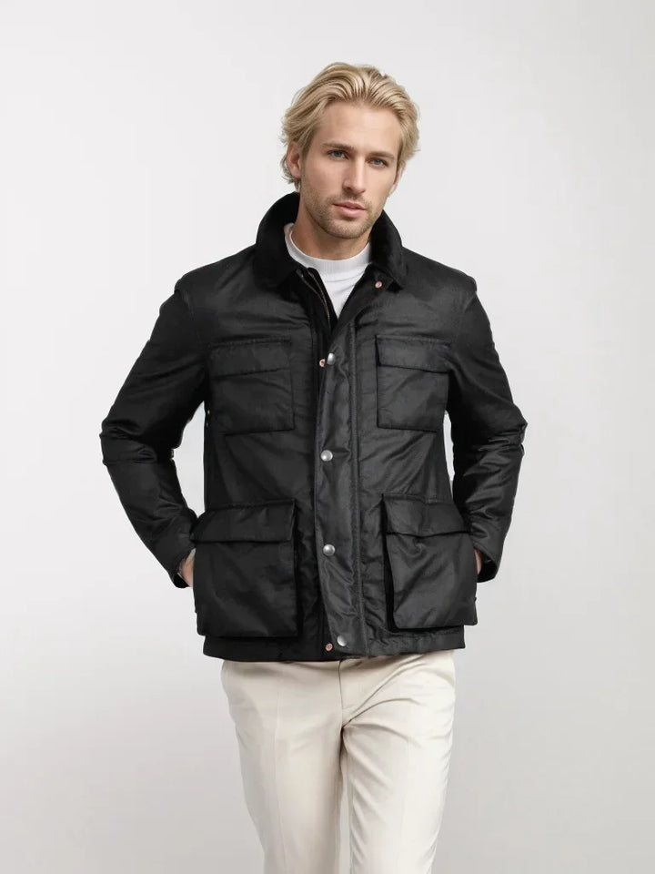 Mens Bomber Jacket Multi-Pocket Comfortable Fit