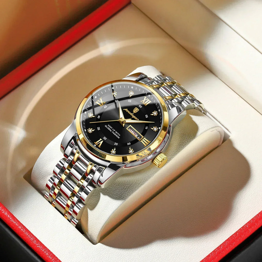 Unisex Quartz Watch with Crystal Dial