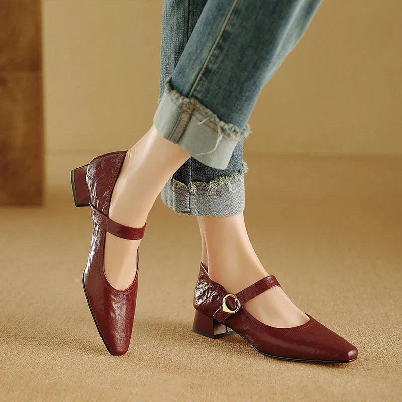 Womens Heels Genuine Leather Classic Fit - BritishMode