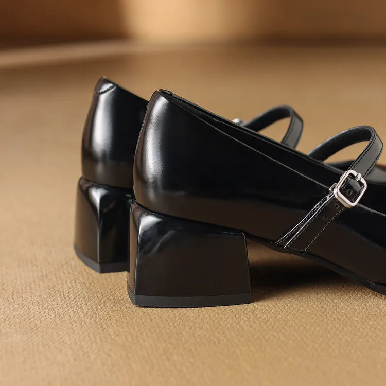 Womens Leather Heels Genuine Leather Upper