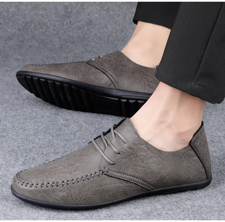 Mens Casual Leather Moccasin Shoes