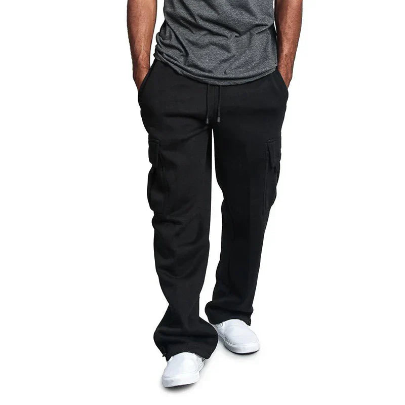 Mens Cargo Pants Multi-Pocket Relaxed Fit