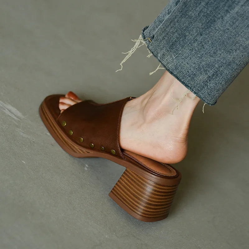 Womens Leather Sandals Comfortable Fit