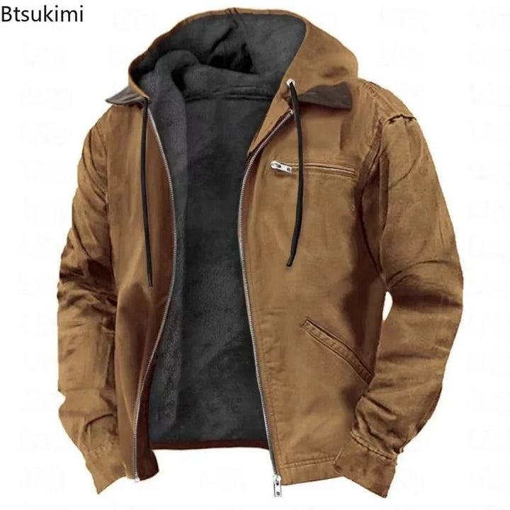 Mens Hooded Sweatshirt Fleece Cozy Fit - BritishMode