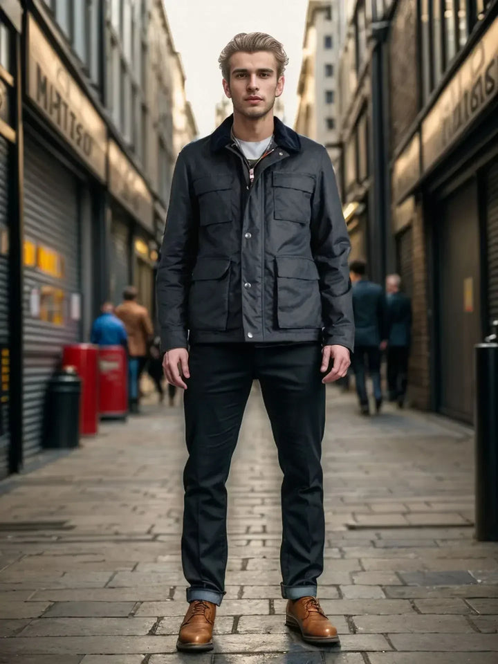 Mens Bomber Jacket Multi-Pocket Comfortable Fit