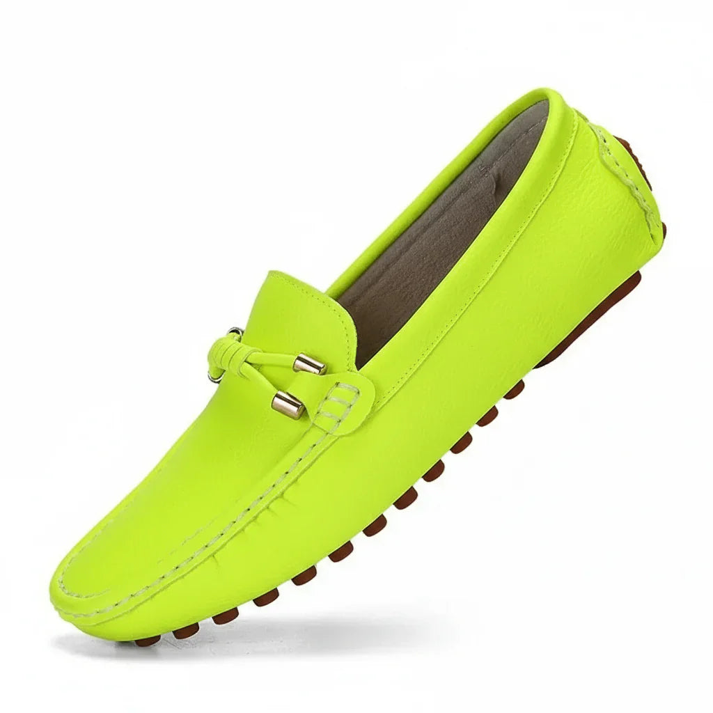 Mens Slip-On Moccasin Shoes Genuine Leather