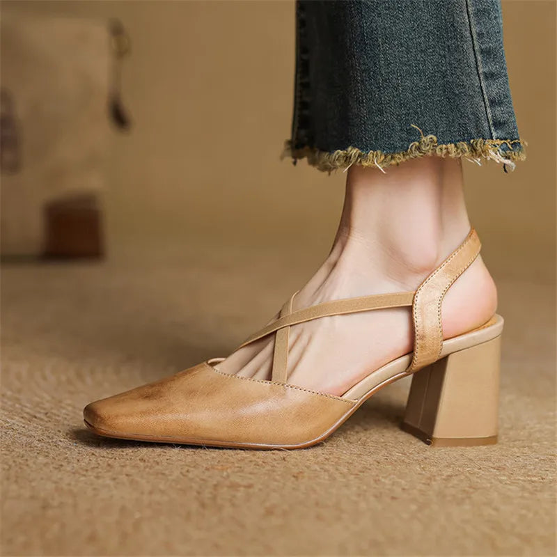 Womens Heels Genuine Leather Classic Fit