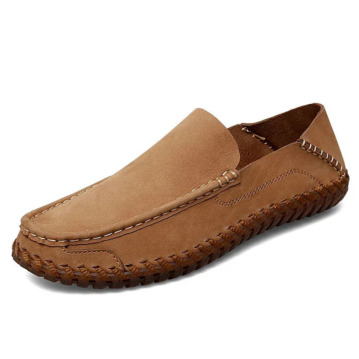 Mens Leather Loafers Handmade Slip-On Cushioned Comfort