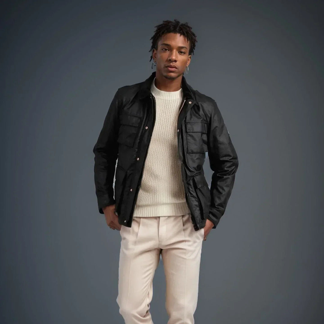 Mens Bomber Jacket Multi-Pocket Comfortable Fit - BritishMode