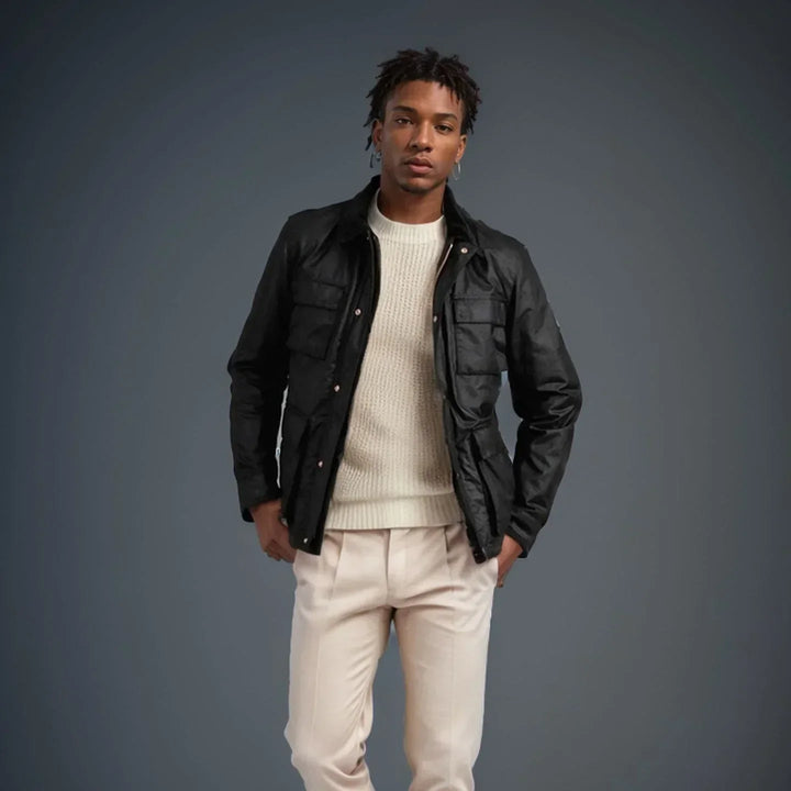 Mens Bomber Jacket Multi-Pocket Comfortable Fit - BritishMode