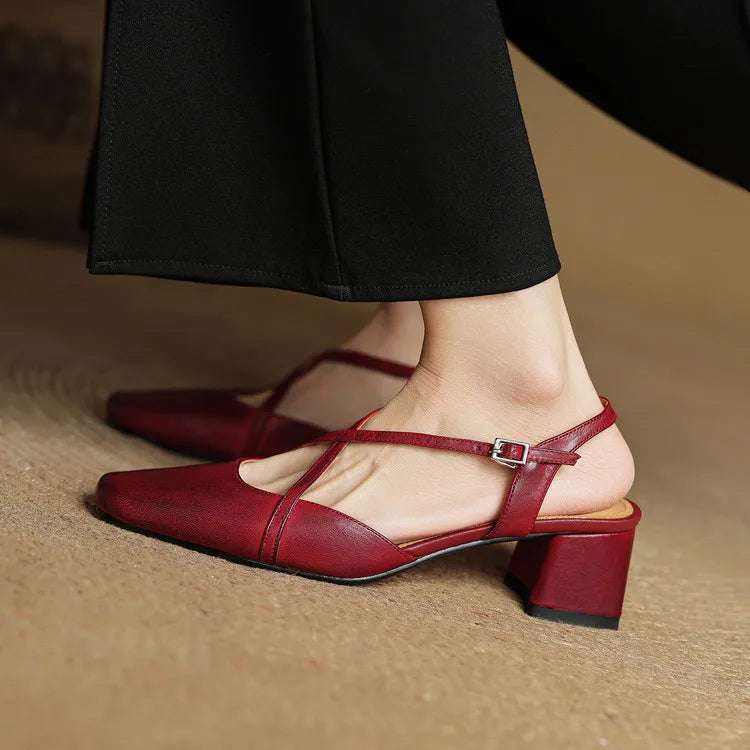 Womens Heels Genuine Leather Classic Fit