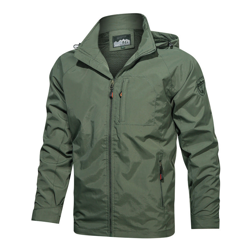 Mens Hoodie Jacket Water Resistant Casual Fit - BritishMode