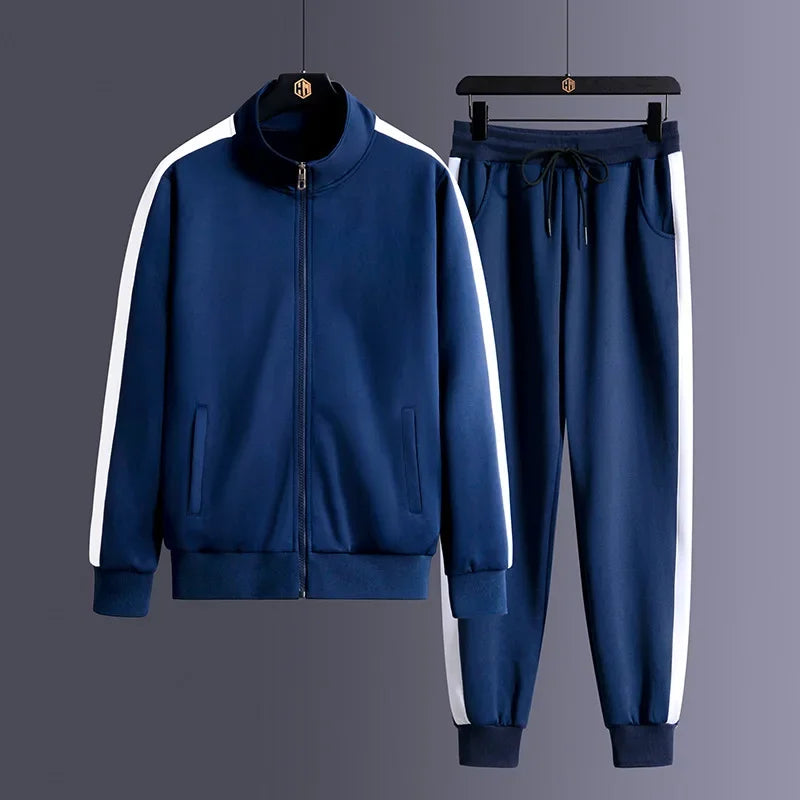 Mens Tracksuit Set Striped Comfortable Fit - BritishMode