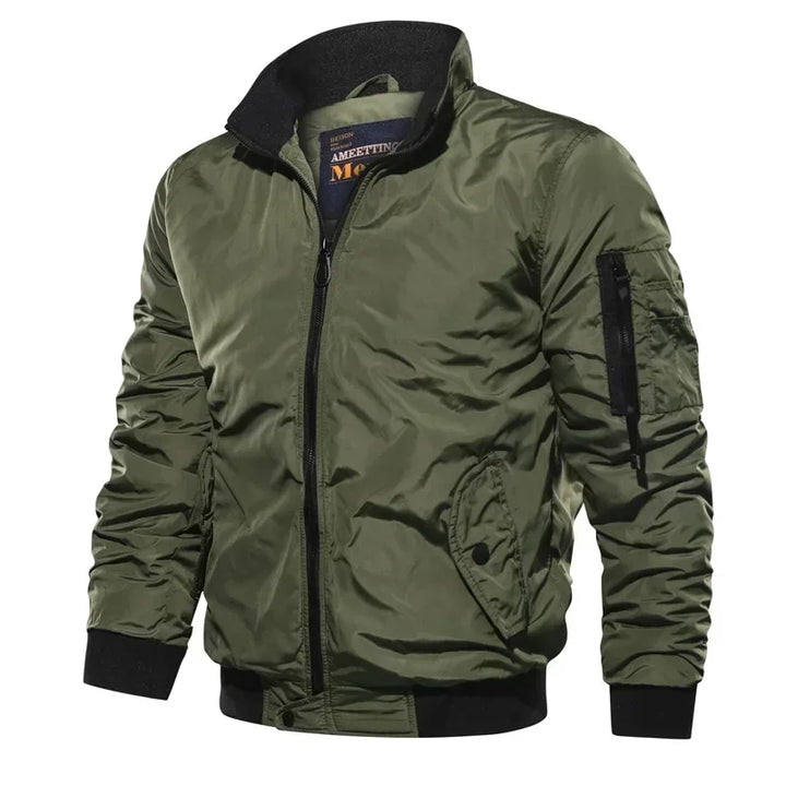 Mens Bomber Coat Classic Fitted Style