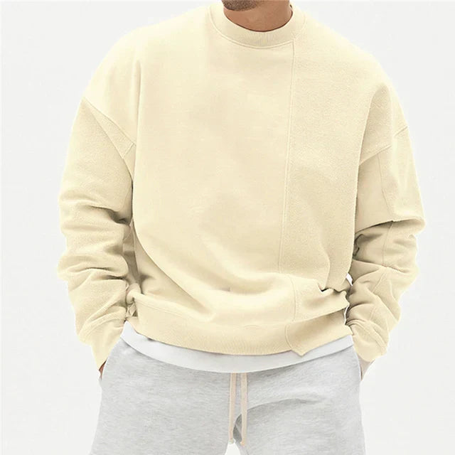 Unisex Crewneck Sweatshirt Ribbed Side Slits Oversized Fit