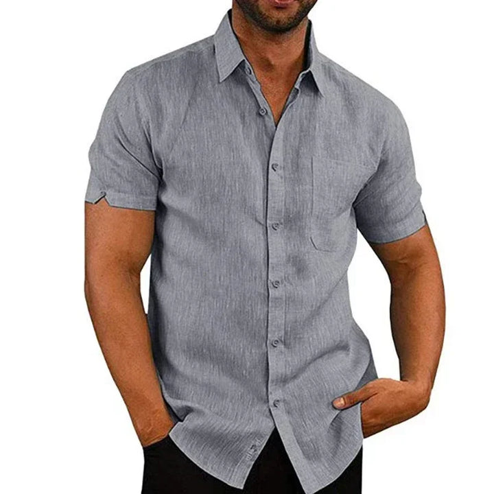 Mens Casual Shirt Breathable Summer Fit