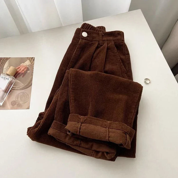 Womens Wide Leg Corduroy Pants Comfortable Fit