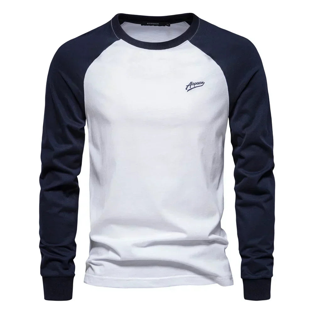 Mens Long Sleeve T-Shirt Soft Cotton Classic Fit - BritishMode