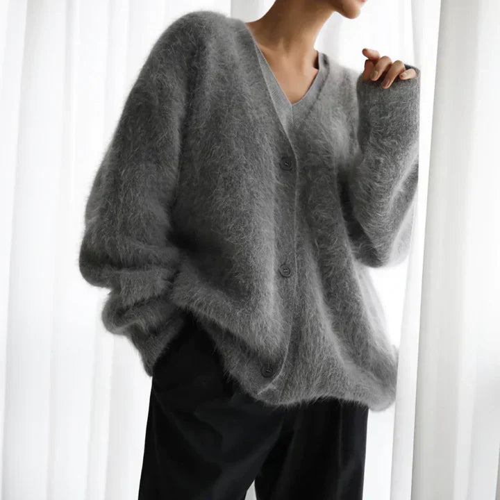 Womens Cardigan Ultra-Soft Knit Relaxed Fit