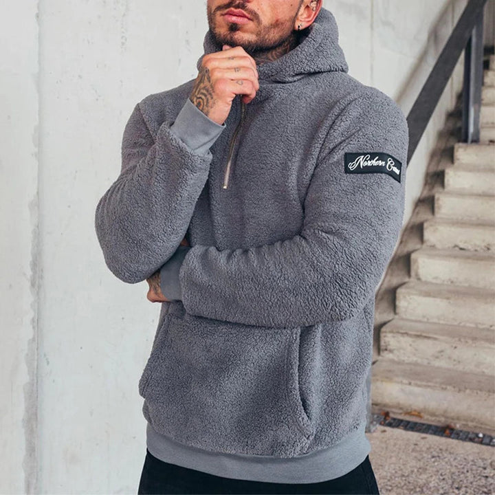 Mens Fleece Jacket Zip-Up Classic Warm Fit