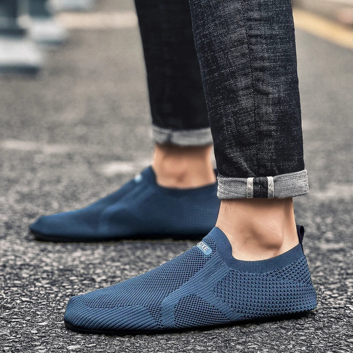 Mens Loafers Mesh Upper Slip-On