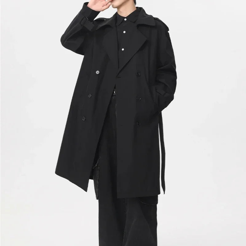 Mens Trench Coat Waterproof Classic Fit Outerwear