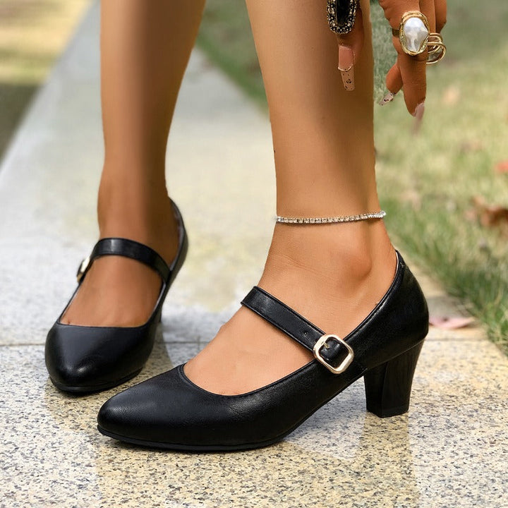 Womens Leather Heels Classic Fit