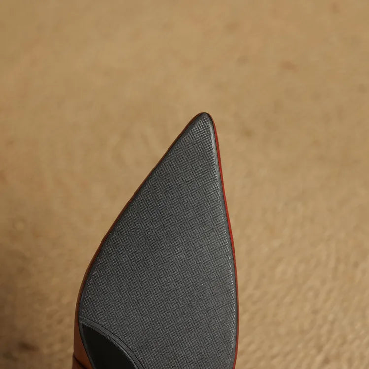 Womens Slingback Shoes Genuine Leather
