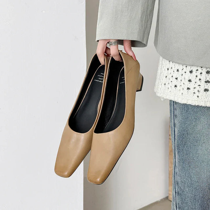 Womens Genuine Leather Pumps Classic Fit