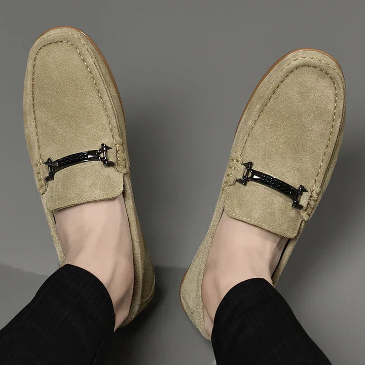 Mens Loafers Suede Slip-On