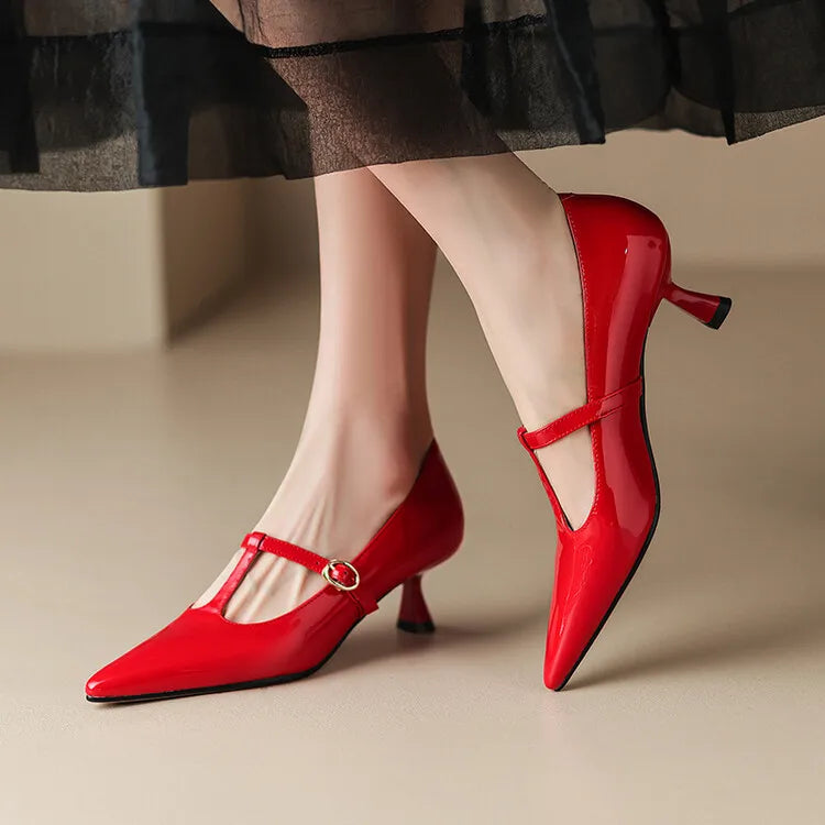 Womens Leather Heels Genuine Leather Classic Fit - BritishMode