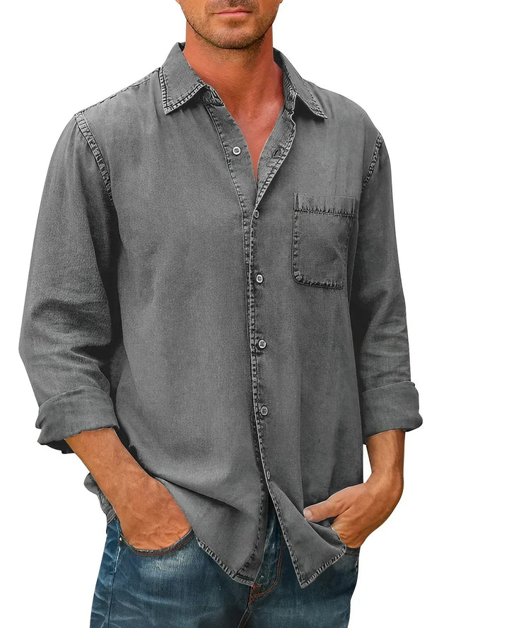 Mens Shirt Breathable Blend Relaxed Fit
