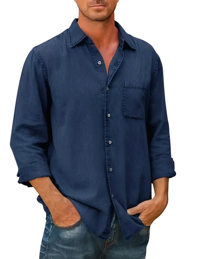 Mens Shirt Breathable Blend Relaxed Fit