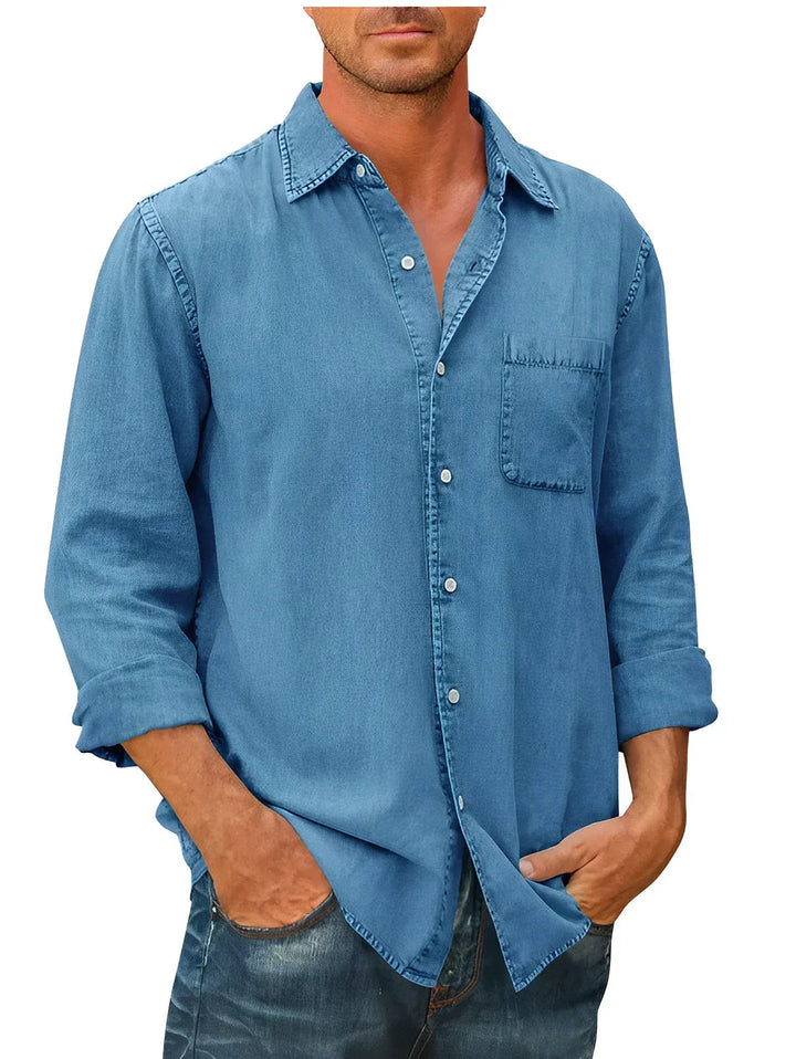 Mens Shirt Breathable Blend Relaxed Fit