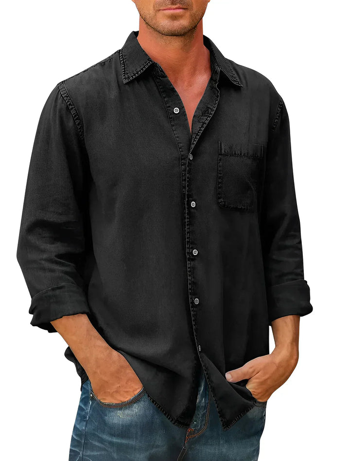 Mens Shirt Breathable Blend Relaxed Fit - BritishMode