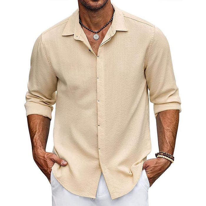 Mens Shirt Breathable Blend Tailored Fit Smooth Drape