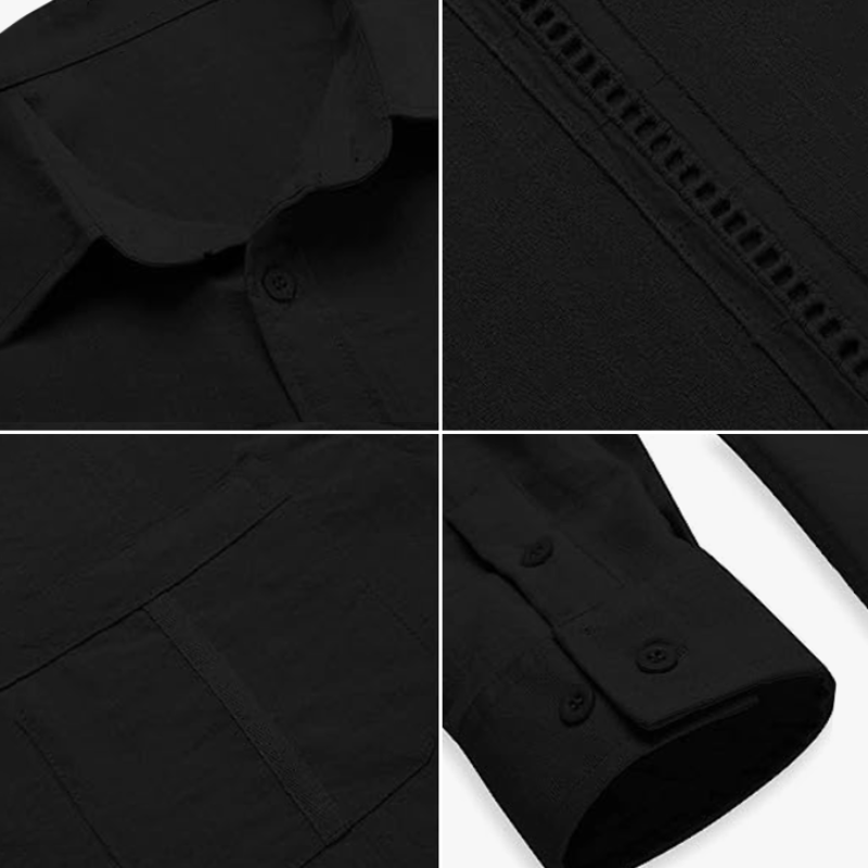 Mens Button-Front Shirt Lightweight Breathable Regular Fit